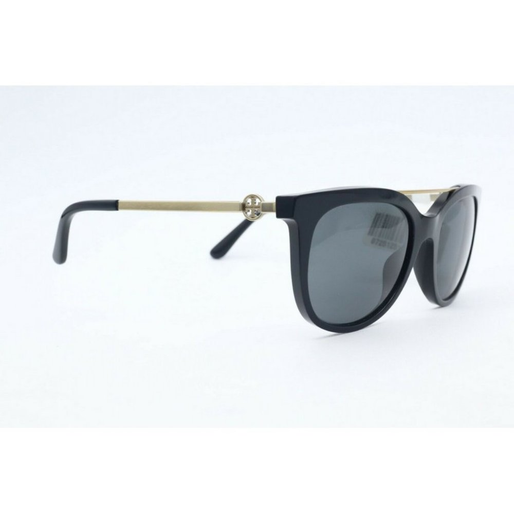 New Tory Burch TY 7147 1798/13 Cat Eye Black Sunglasses Gray Lenses 53mm - Picture 4 of 7